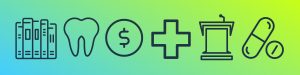 Six services icons in Ignite Brand colors background