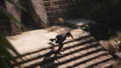 Brett Dalton from Agents of SHIELD staking a metal wand into ground and exerting green force field