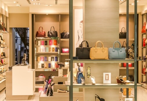 Store, bags on shelves