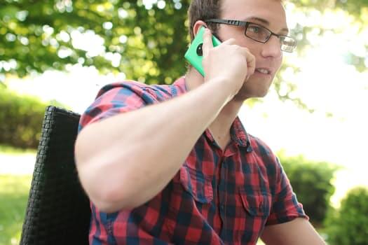 Man talking on phone