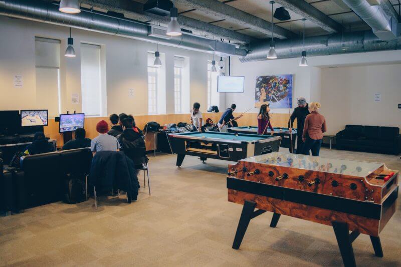Humber College Lakeshore Campus Games Room