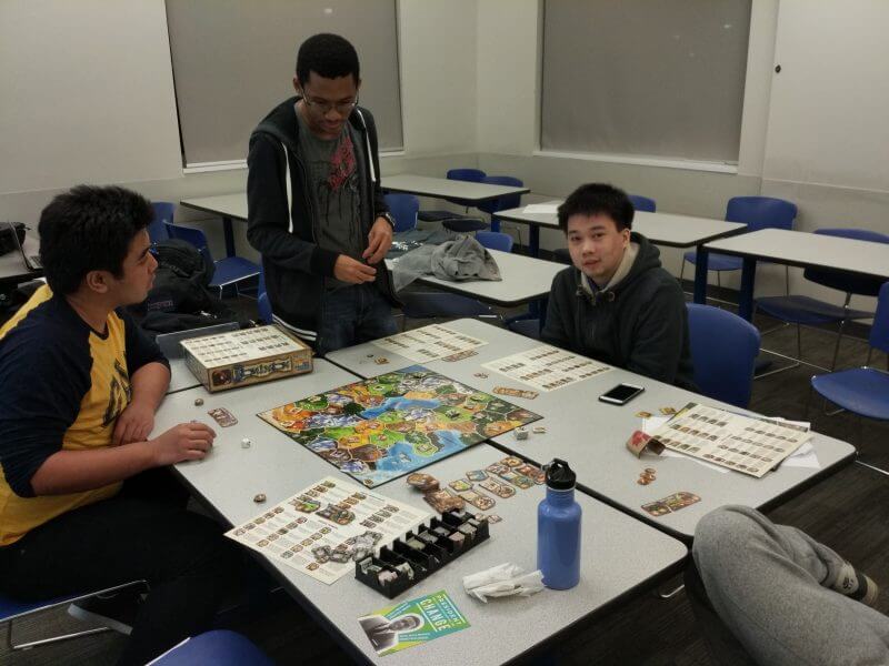 Club members playing a game.