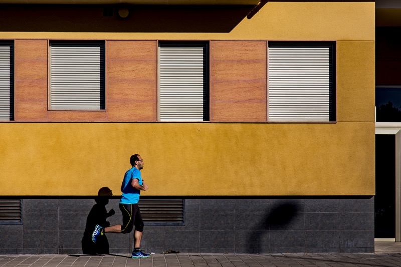 Man going for a run