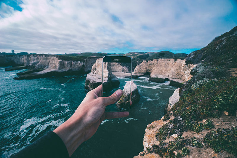 cliffs and water