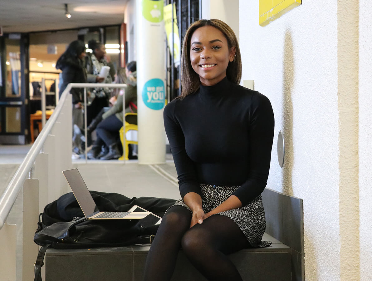 Student smiling