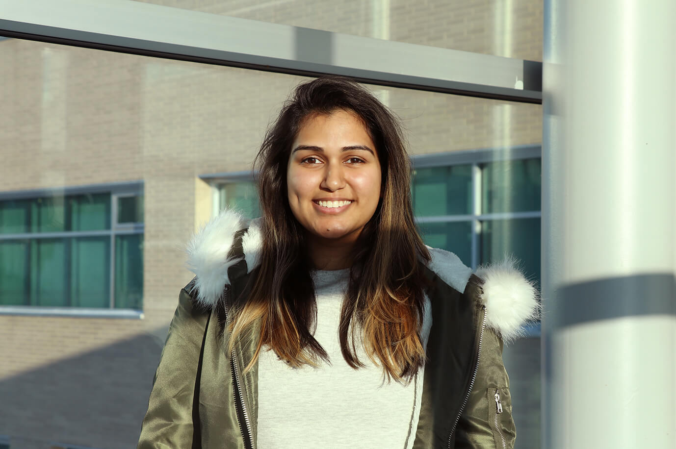 Student smiling