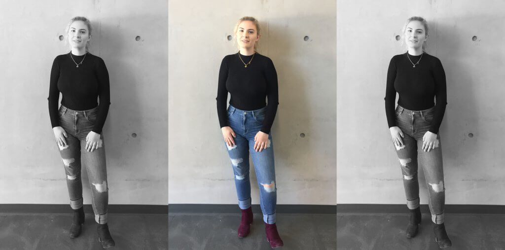 Duplicated photo of Humber Lakeshore student Alicia posing