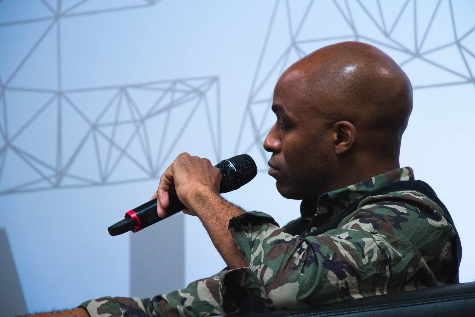 Pop culture critic, Dalton Higgins interviewing TV radio host, Charlamagne tha God at 2018 IGNITE Real Talks