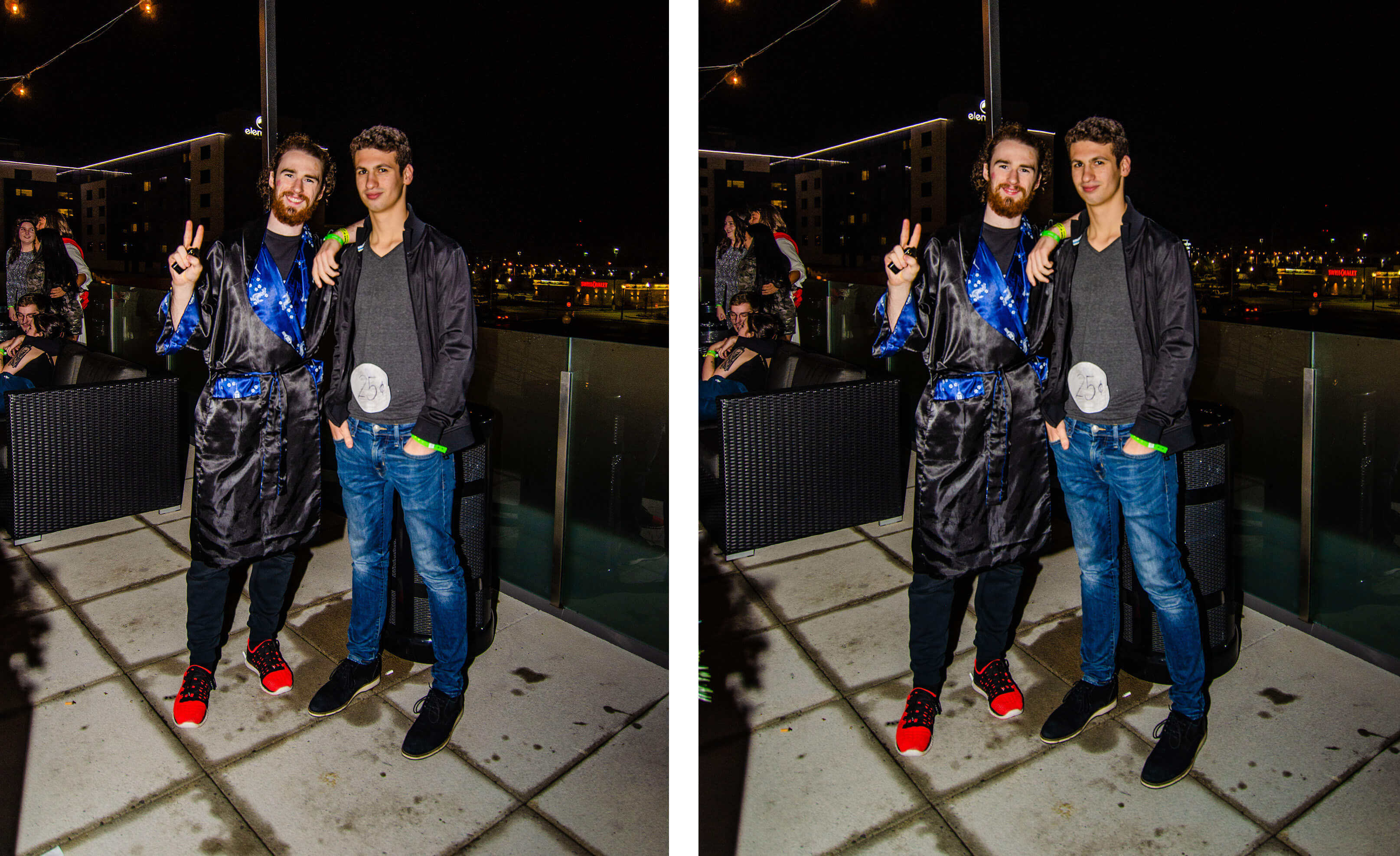 2 guys pose at IGNITE Halloween party