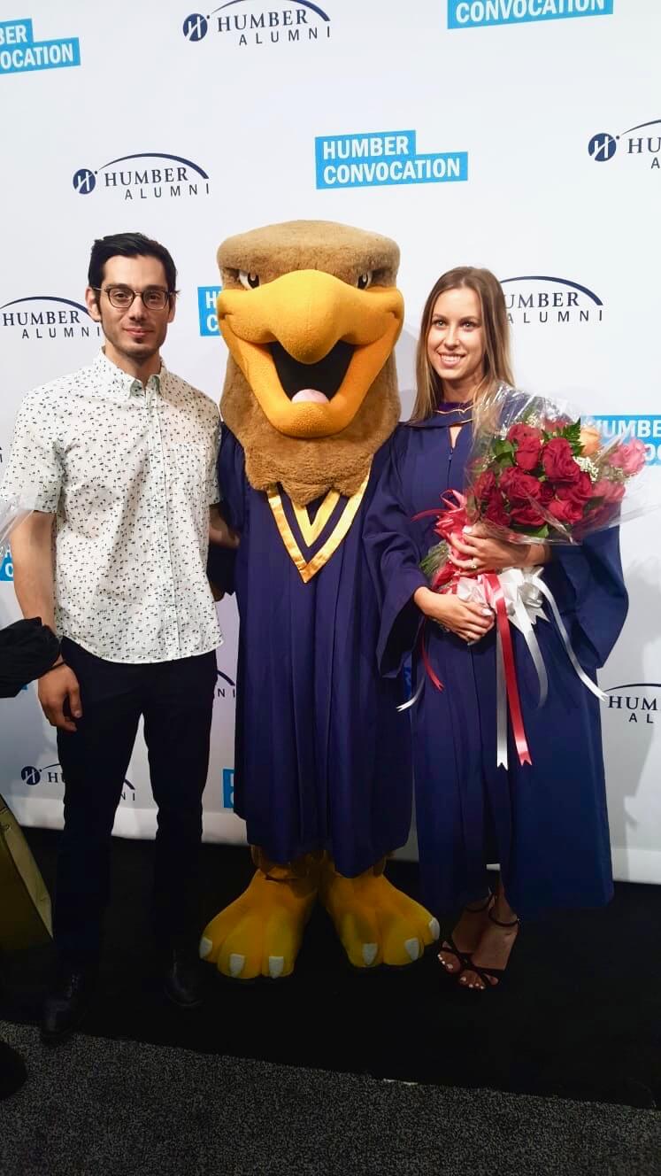 man and woman standing with Humber Hawk