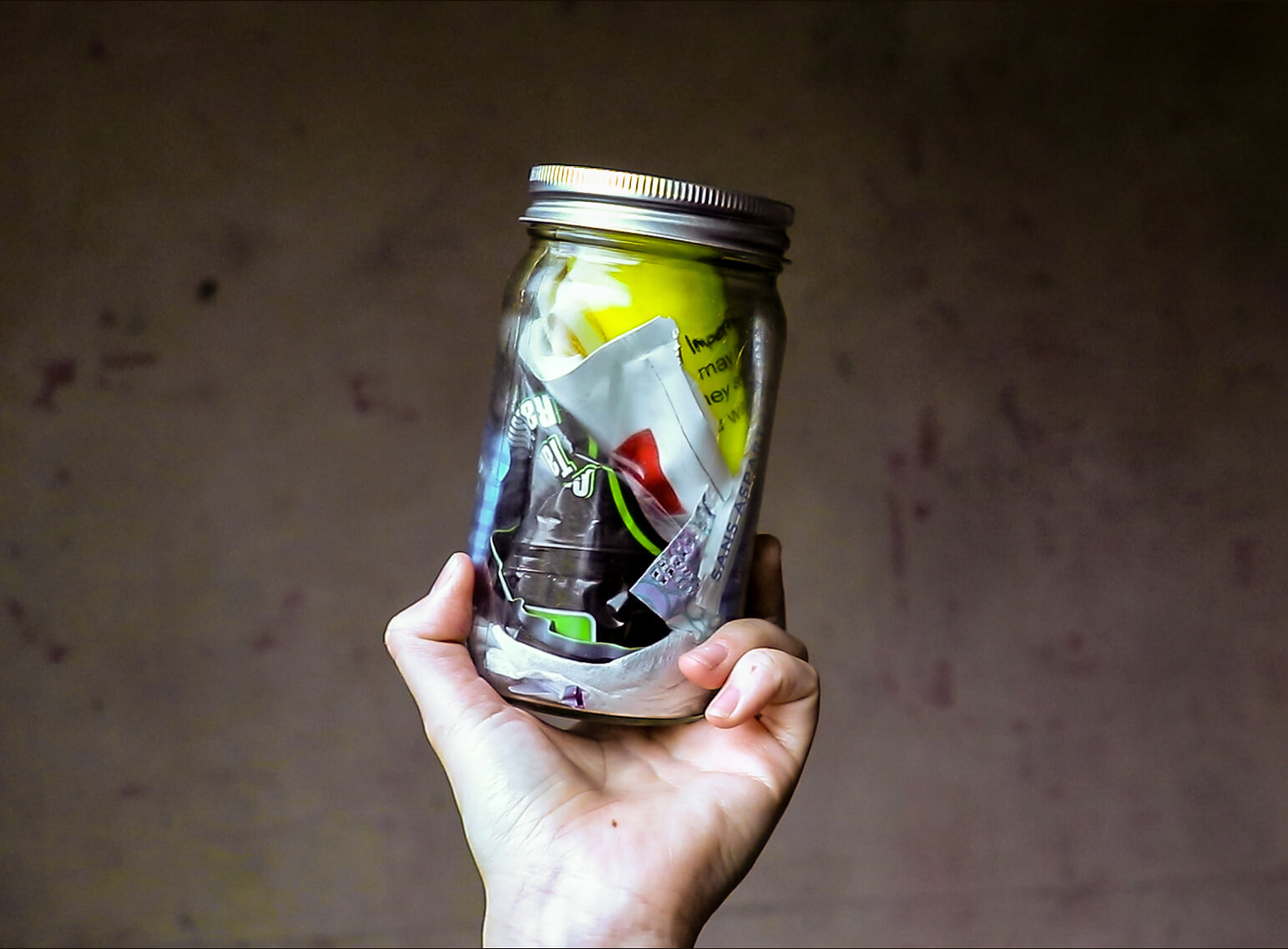 jar of trash