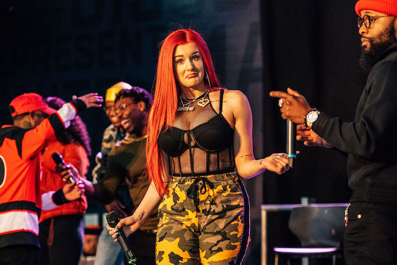 Justina Valentine on stage