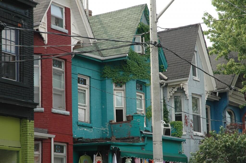 Houses in Kensington Market area of Toronto