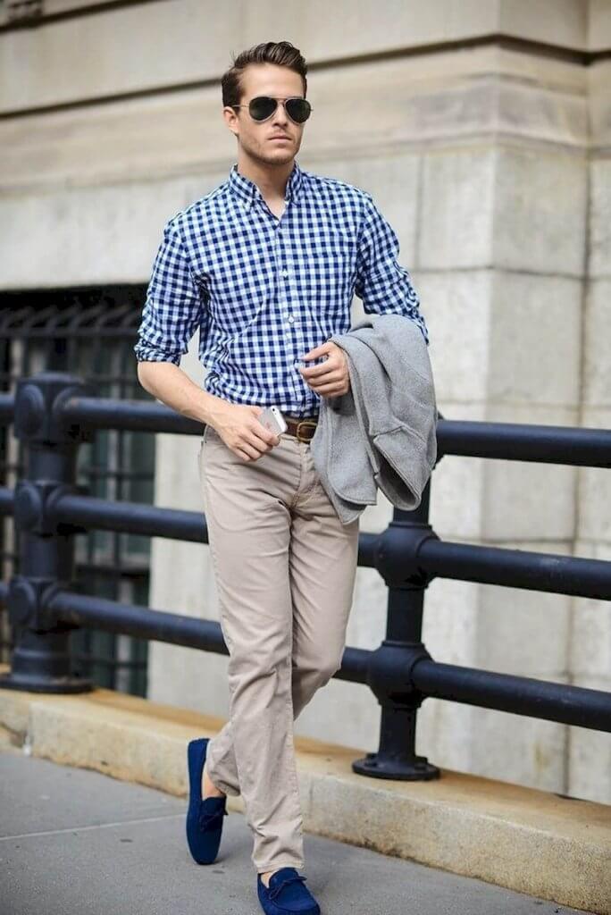 Man walking professional clothing.