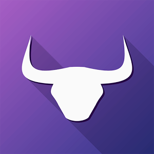 Outline of a bull's head and horns