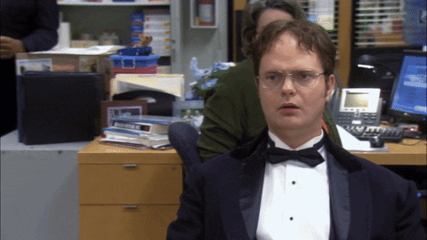 Dwight Shrute from The Office saying "Oh My God!"