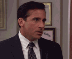 Micheal Scott from The Office screaming NOOOOOO
