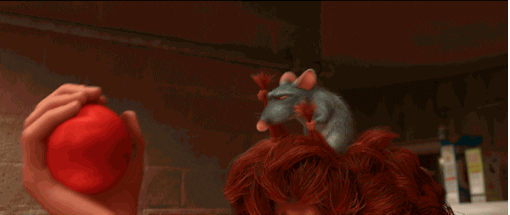 Ratatouille, Remi getting tomatoes all over him