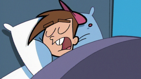 Timmy Turner from Fairly Odd Parents sleeping