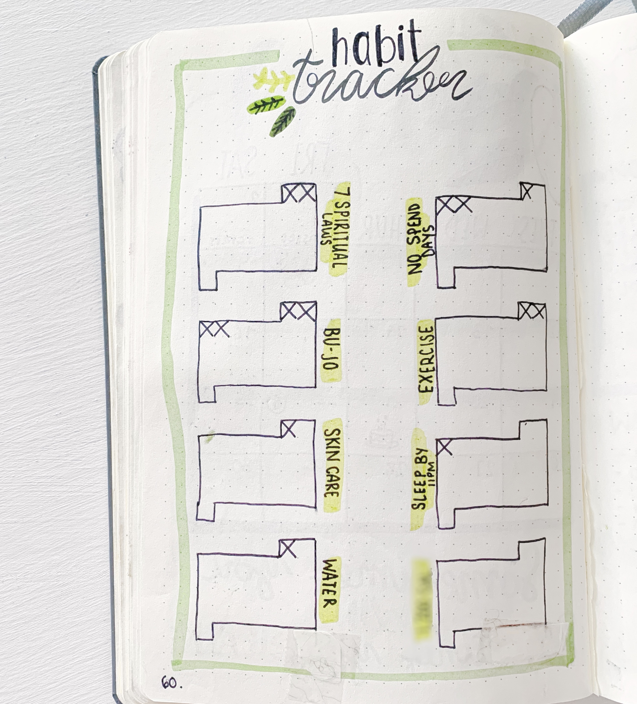 Habit tracker, green