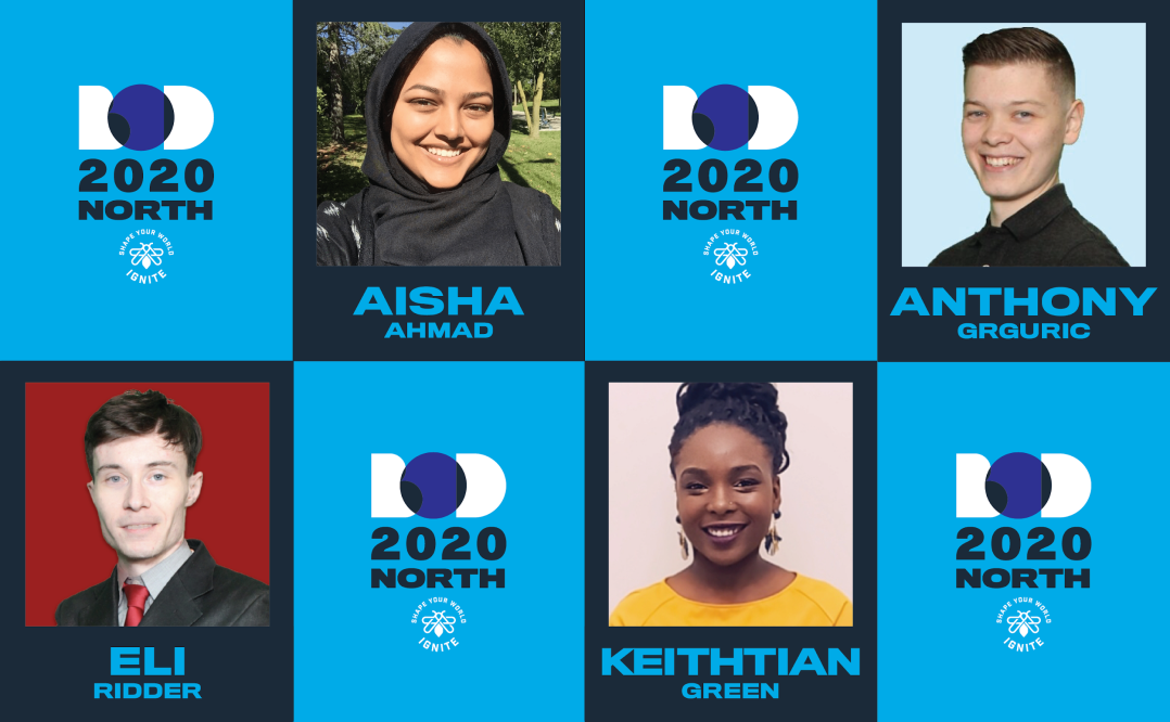 IGNITE 2020-2021 Board of Directors members, North campus: Aisha Ahmad, Anthony Grguric, Keithtian Green and Eli Ridder.