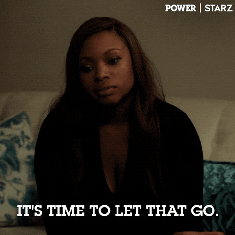 Naturi Naughton as Tasha St. Patrick on STARZ looks solemnly at the camera and says, "It's time to let that go."
