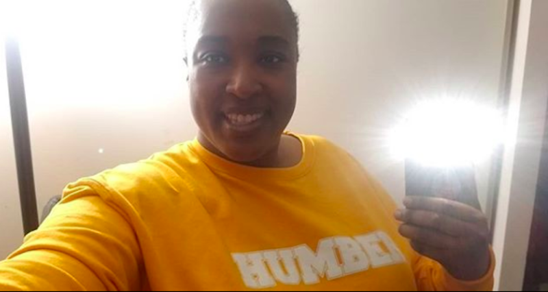 MPP Jill Andrew in yellow Humber shirt